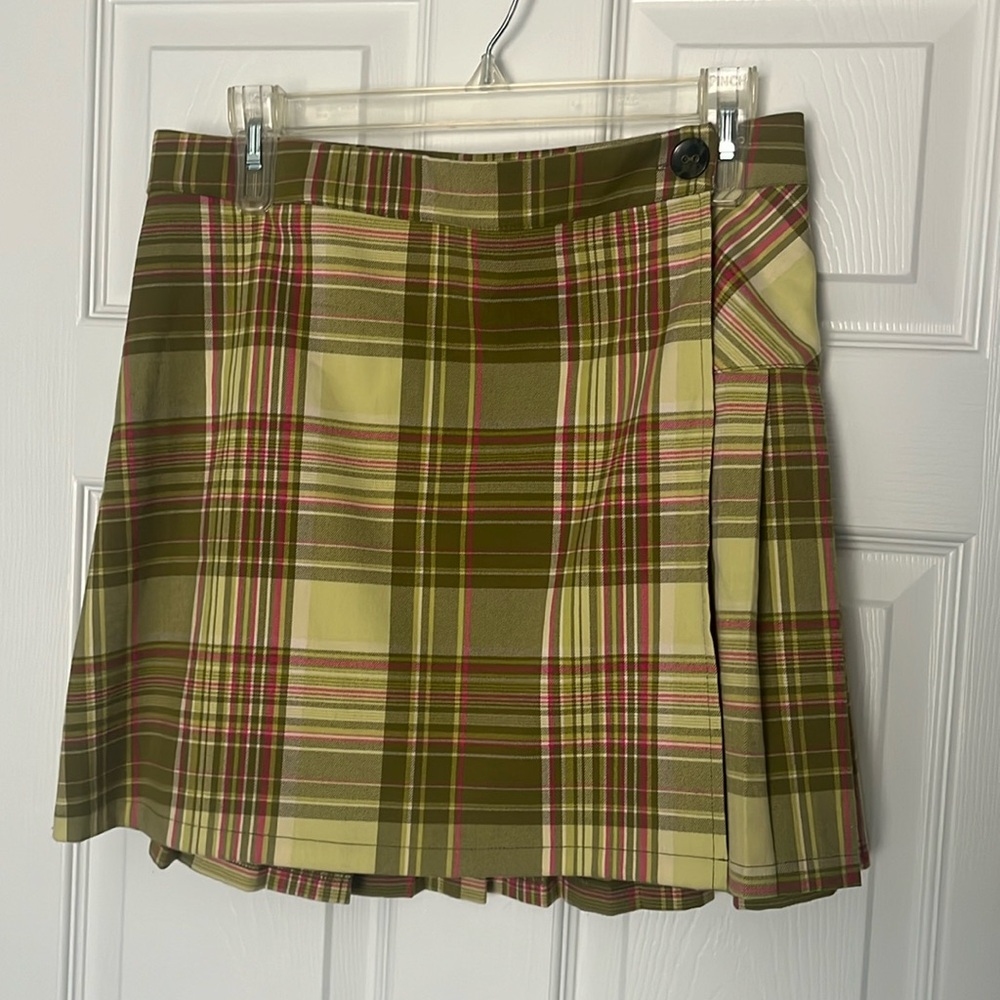 🚫SOLD🚫UO green plaid skirt LAST CALL